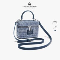 David Jones Paris 2024 Xuân Hè Bộ Sưu Tập Mới Thiết Kế Nữ Cossbody Túi Túi Da Bò Túi Vải