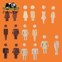 Daweif 2 Cái / se Nam Nữ Nhà Vệ Sinh Ký Hiệu Gỗ Chắc Chắn Dán Tường Trang Trí Nhà Vệ Sinh
