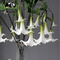 Daweif Đồ trang trí đàn hồi hoa Datura nhân tạo lớn tại nhà