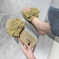 Daxingzhe Bowknot Bowknot Chống trượt Học sinh Đáy phẳng Đi chơi trên bãi biển
