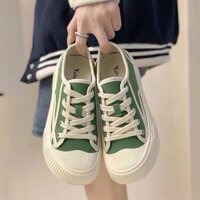 Daxingzhe Giày Vải Nữ Bánh Quy Giày Trắng Giày Sneaker