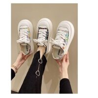 Daxingzhe Giày Vải Nữ Đế Dày Bánh Mì Giày Hello kitty Giày Nữ Phù Hợp Với Giày Trắng Giày Thể Thao Thông Thường