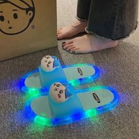 Daxingzhe Kawai Dạ Quang Giày Dép Nam Nữ Mặc Ngoài Thời Trang Nhấp Nháy Bạn Gái Dạ Quang Dép