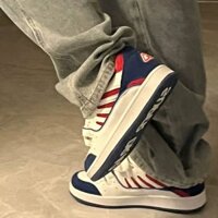 Daxingzhe Mario Đỏ Xanh Tương Phản Màu Bánh Mì Giày Nữ Niche Retro Giày Thấp Cổ Giày Thể Thao Ván Trượt Giày