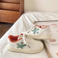 DAXINGZHE màu xanh lá cây ngôi sao thể thao giản dị Miệng sâu Đại Học Giày thể thao giày nữ