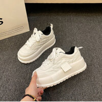 Daxingzhe Platform Giày trắng Giày đế bệt nữ Giày thể thao thông thường