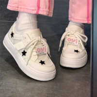 Daxingzhe Star Giày thể thao nữ sinh viên Giày trắng Giày bánh mì sinh viên