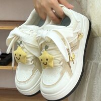 Daxingzhe Star Giày Trắng Đế Dày Nữ Thu Đông Phong Cách Mới Dopamine Giày Thể Thao Thoáng Khí Phù Hợp Với Giày Thể Thao Thông Thường