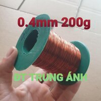 (DÂY 0.4mm-200Gram). DÂY ĐỒNG QUẤN BIẾN ÁP. DÂY ĐỒNG TRÁNG MEN DÂY ĐỒNG BỌC EMAY CÁCH ĐIỆN. DÂY ĐỒNG QUẤN MÁY BIẾN ÁP DÂY ĐIỆN TỪ QUẤN MOTO. MOTOR