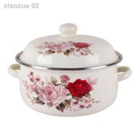 Dày 16-20 Cm Ba Mảnh Men Đôi Tai Nồi Có Nắp Men Nồi Hầm Nồi Canh Nồi Mì Ăn Liền nồi Lẩu Nhỏ