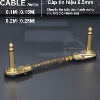 Dây 2 đầu 6 ly vuông góc DIY 10Cm đến 50Cm cho bộ chỉnh âm guitar - Mono 1/4 audio cable for equalizer