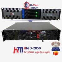 Đẩy 2 Kênh HM D-2850 2x1500W 32 Sò Toshiba - Main Công Suất 2 Kênh, Nguồn Xuyến Đồng