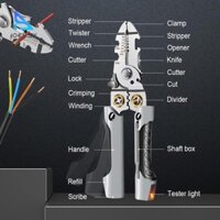 Dây 21 trong 1 Công thái học chuyên nghiệp với chức năng đo điện Cắt dây kéo Dụng cụ dây