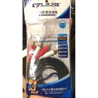 Dây 2AV ra 2AV dài 1,8m chính hãng DZL. Dùng nối loa cho DVBT2, Androi tivi.