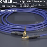 Dây 3.5 2 đầu DIY dài từ 10 đến 40 mét - Cáp AUX 3.5mm 1 đầu thẳng 1 đầu bẻ góc