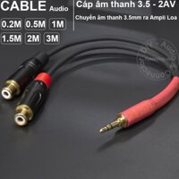 Dây 3.5 ra 2 AV cái DIY dài 0.2 mét đến 3 mét Soundking OFC 4N
