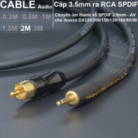 Dây 3.5 ra AV SPDIF cho DAC iBasso DX220 DX200 DX150 DX120 DX160 DX80 DX90 - 3.5mm to RCA coaxial digital audio cable - 2 Mét