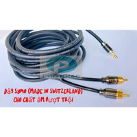 Dây 3.5mm ra 2 AV cao cấp thương hiệu SYMO (Thụy Sỹ) giúp truyền tải âm thanh vượt trội- Cáp Audio 3 ly ra 2 đầu hoa sen