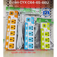[Dây 5m]Ổ Cắm Điện Đa Năng Mã C66 Chính Hãng CYX Lõi Đồng Cao Cấp