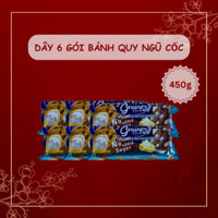 Dây 6 gói bánh quy ngũ cốc Grainey plus's almond cookie with mutigrain cookie and cream Flavour (No sugar added)