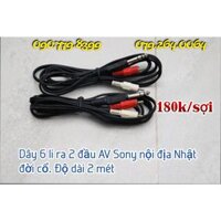 Dây 6 li ra 2 đầu AV Sony nội địa Nhật đời cổ