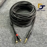 Dây 6 Ly Stereo Ra 2 AV/Hoa Sen, dài 1m-2m-3m-5m-8m-10m (TRS to 2 RCA)