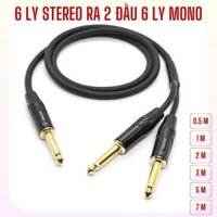 Dây 6 ly stereo ra 2 đầu 6 ly mono