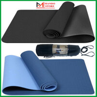 [Dày 6mm] Thảm Tập Yoga 2 Lớp TPE Dày 6mm Cao Cấp Chống Trượt – Chọn Màu – Tặng Kèm Túi Đựng Và Dây Buộc Thảm Yoga Xịn