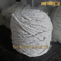 Dây Amiang dạng tròn 4mm xoắn bông,chịu nhiệt (Bán theo cuộn)