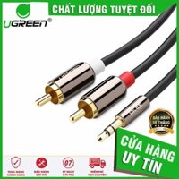 Dây Audio 3.5mm to 2 đầu RCA chính hãng Ugreen 10584 ✔HÀNG CHÍNH HÃNG ✔