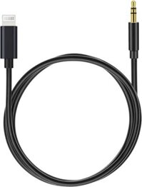 Dây AUX iPhone chứng nhận MFi của Apple – Cáp âm thanh Lightning 1/8 inch, 3,3ft, Bộ chuyển đổi giắc cắm tai nghe – Tương thích với iPhone 14/13/12/11/XR/X/8/7 (đen)