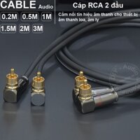 Dây AV 2 đầu bẻ góc DIY dài 0.2 đến 3 mét - Cáp AV 2 đầu bông sen