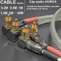 Dây AV 2 đầu vuông góc DIY 0.5 đến 5 mét - DIY 90 degree curved RCA audio cord