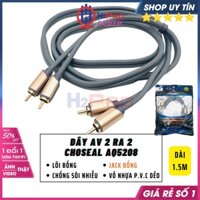 Dây Av 2 Ra 2 Hoa Sen Choseal Aq5208 Cao Cấp Bằng Đồng, Dây Av 2 Đầu Dài 1.5M, 3M, 5M, 10M-H2Pro Audio