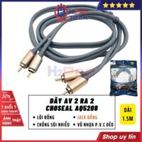 Dây Av 2 Ra 2 Hoa Sen Choseal Aq5208 Cao Cấp Bằng Đồng, Dây Av 2 Đầu Dài 1.5M, 3M, 5M, 10M-H2Pro Tech