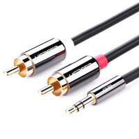 Dây AV 3.5 ra 2 đầu RCA - 5M 10591 Ugreen - Hàng chính hãng