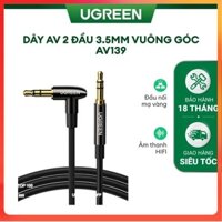 Dây AV chuẩn 2 đầu 3.5mm đực, 1 đầu vuông góc UGREEN AV139