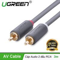 Dây AV hoa sen 2 đầu RCA 1,5M Ugreen AV104 UG-10517 - Chính Hãng - 3m