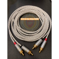 Dây AV hoa sen 8 lõi mạ bạc cao cấp YARBO, CYJ kết nối ampli. Dây jack RCA nhập khẩu chất lượng