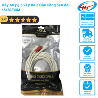 Dây AV JSJ 3.5 Ly Ra 2 Đầu Bông Sen dài 15/20/30M