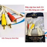 Dây AV JSJ 3.5 Ly Ra 3 Đầu Bông Sen 1.8 Mét