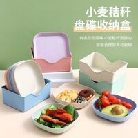 Dày Bàn Ăn Thùng Rác Đĩa Món Ăn Nơ Xương Món Ăn Hộ Gia Đình Xương Món Ăn Xương Đĩa Nhựa Sáng Tạo Đĩa Nhỏ Có Đế 1.21