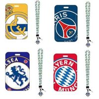 Dây buộc bóng đá có huy hiệu ID Móc khóa Hộp đựng chìa khóa thể thao cho bé trai bé gái