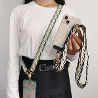 Dây buộc điện thoại đeo chéo dây buộc và miếng dán dây đeo điện thoại di động phổ thông có thể điều chỉnh dây đeo cổ dành cho nữ nam giới du lịch mua sắm đi bộ