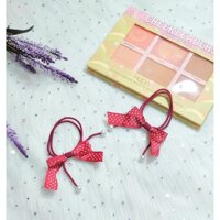 Dây buộc tóc chun buộc tóc đính nơ - đỏ đô