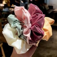 Dây buộc tóc, cột tóc vải scrunchies chiffon hoa phong cách