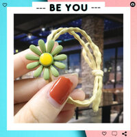 Dây Buộc Tóc, Dây Chun Cột Tóc Hoa Cúc Nhiều Màu Hottrend Được Chọn Mẫu - Hoa Xanh