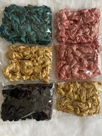 Dây buộc tóc lụa tơ tằm - Đen