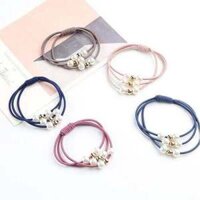 Dây buộc tóc Ngọc trai kiểu 3 sợi Hàn Quốc set gồm 5 cái - ngẫu nhiên - Sét 5 cái