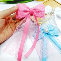 Dây buộc tóc nơ đuôi dài handmade cho bạn gái - DÂY BUỘC TÓC SỐ 4